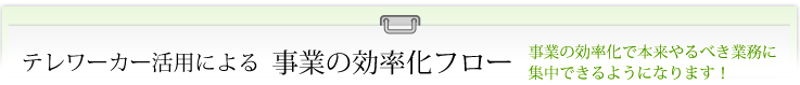テレワーカー活用による事業の効率化フロー
